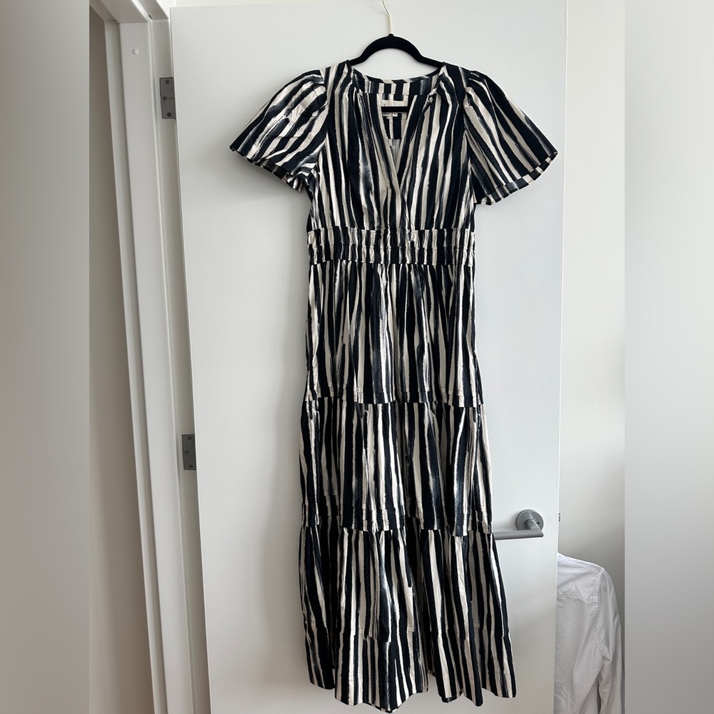 NWOT Anthropologie Somerset Maxi Dress CARBON Sz M